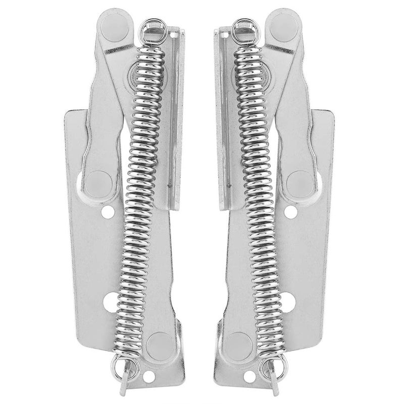 Garosa Stainless Steel Cabinet Door Hinges, 2-Pack Heavy Duty Gas Spring Lid Support, 80-Degree Soft Close, Silver, 5.31x1.57x1.37 Inches for Cupboard, Closet, Wardrobe - Image 3
